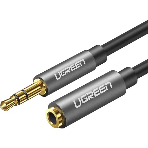 Кабель аудио UGREEN AV118, Jack 3.5 (m) - Jack 3.5 (f), 1м, черный [40673]