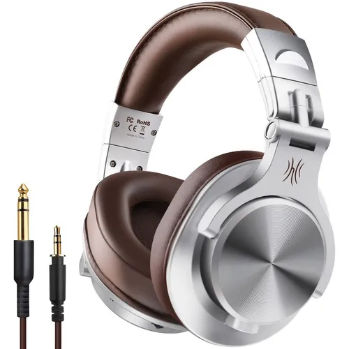 Наушники ONEODIO A70, Bluetooth/3.5 мм, мониторные, серебристый