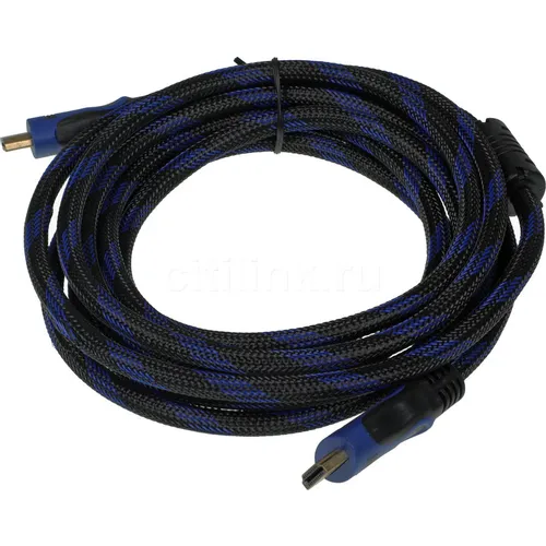 Кабель соединительный аудио-видео PREMIER 5-813BL, HDMI (m) - HDMI (m), ver 1.4, 3м, ф/фильтр, черный/синий [5-813bl 3.0]