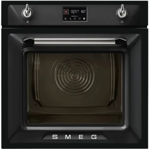 Духовой шкаф электрический SMEG Victoria SOP6902S2PN, 68л, дверца с 4 стеклами, черный/серебристый