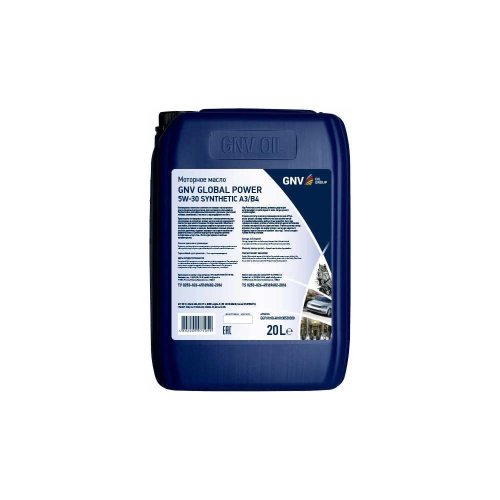 Моторное масло GNV Global Power 5W-30 Synthetic A3/B4, SN/CF GGP1011064010130530020