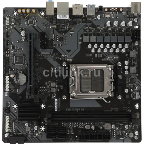 Материнская плата Gigabyte A620M H, Socket AM5, AMD A620, mATX, Ret