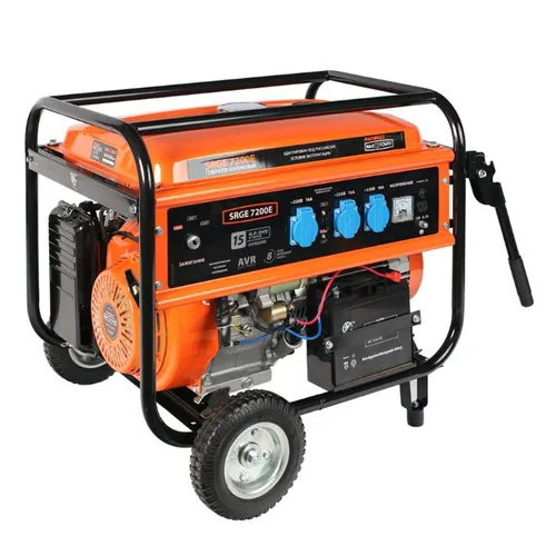 Бензиновый генератор Patriot Max Power SRGE 7200E, 220/12 В, 6.5кВт, на колёсах с АКБ [474103188]