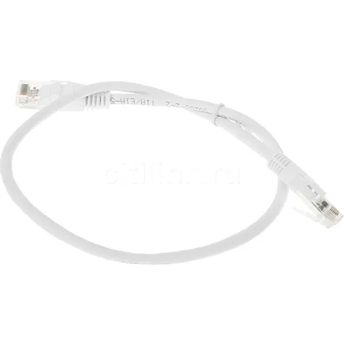Патч-корд LanMaster вилка RJ-45, вилка RJ-45, кат.5E, ПВХ, 0.5м, белый [twt-45-45-0.5-wh]