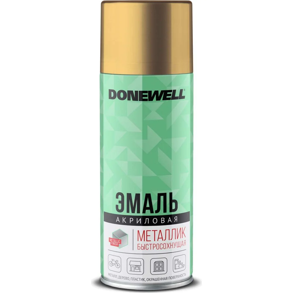 Универсальная эмаль DONEWELL металлик золото 520 мл DW-1028