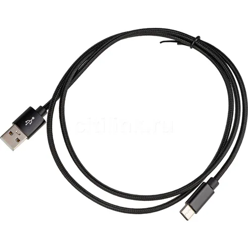 Кабель USB Type-C (m) - USB (m), 1м, 2.4A, черный