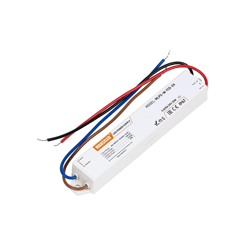 Блок питания для светодиодной ленты MAKSILED MLPS-W-Y15-24