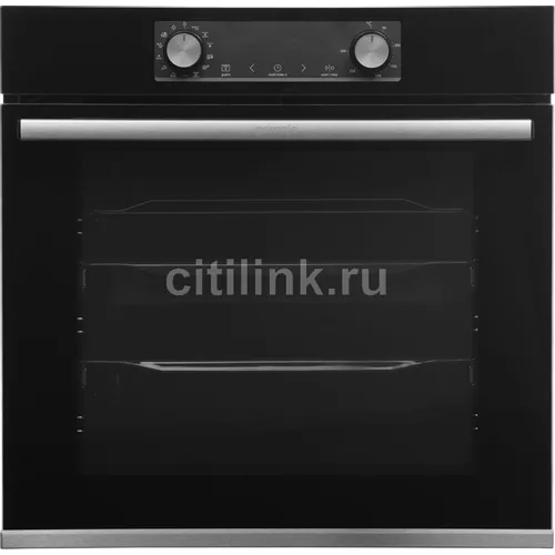 Духовой шкаф электрический Gorenje BOSX6737E09BG, 77л, дверца с 2 стеклами, черный