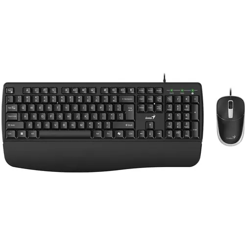 Комплект (клавиатура+мышь) Genius KM-123, USB, проводной, черный [31330013402]