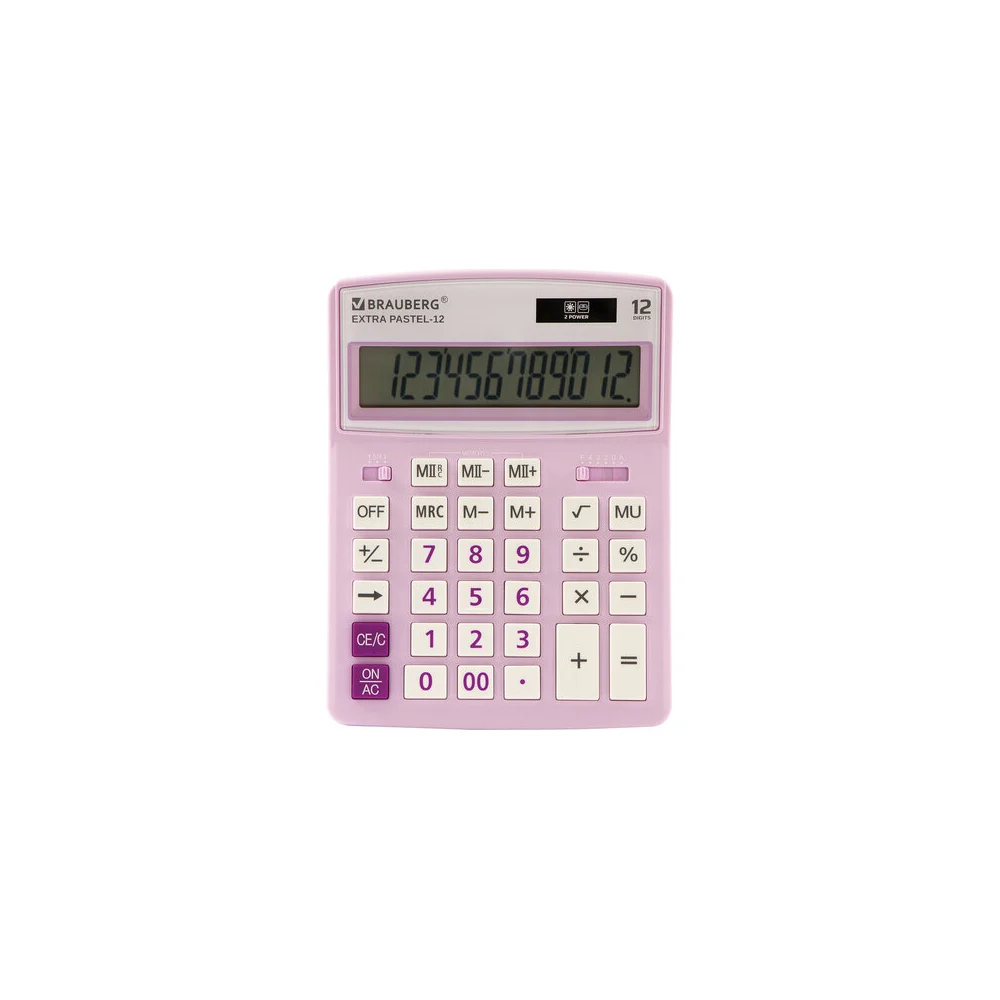 Настольный калькулятор BRAUBERG EXTRA PASTEL-12-PR 250489