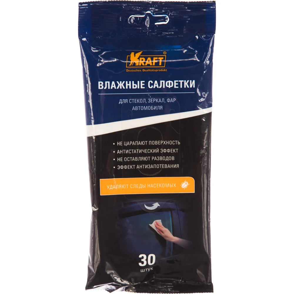 Влажные салфетки для стеклянных поверхностей KRAFT 834009