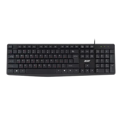 Клавиатура Acer OKW121, проводная, USB, мембранная, черный [zl.kbdee.00b]