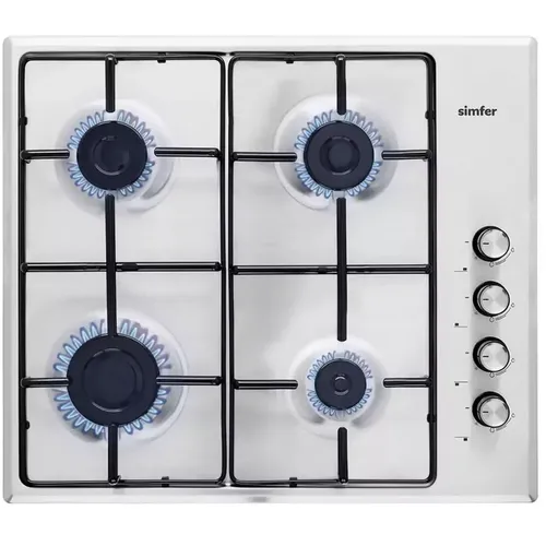 Газовая варочная панель Simfer H60Q40M470, 4 конфорки, нержавеющая сталь, серый