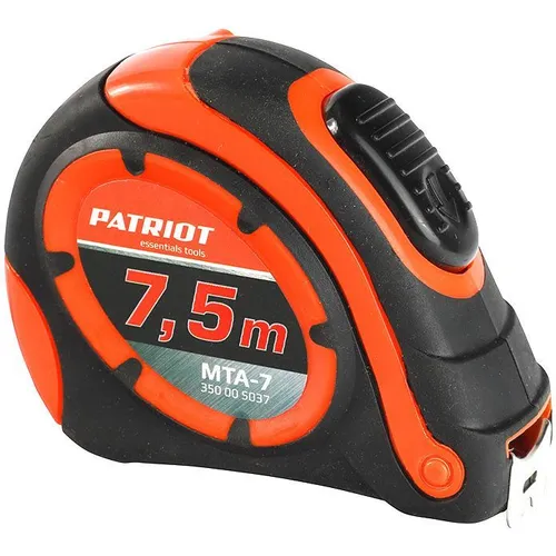Рулетка строительная Patriot MTA 7, 7.5м x25мм, с автостопом [350005037]