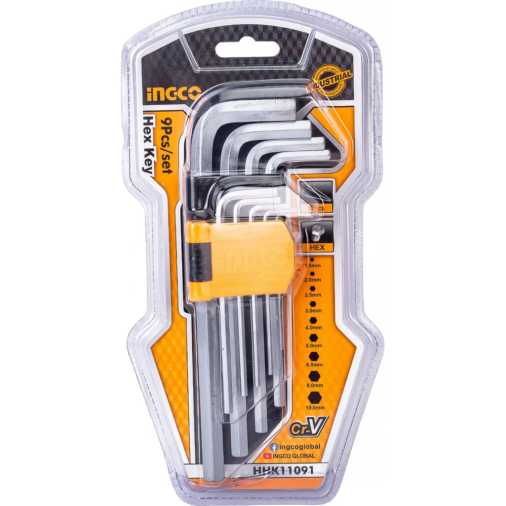 Набор шестигранников INGCO INDUSTRIAL HHK11091