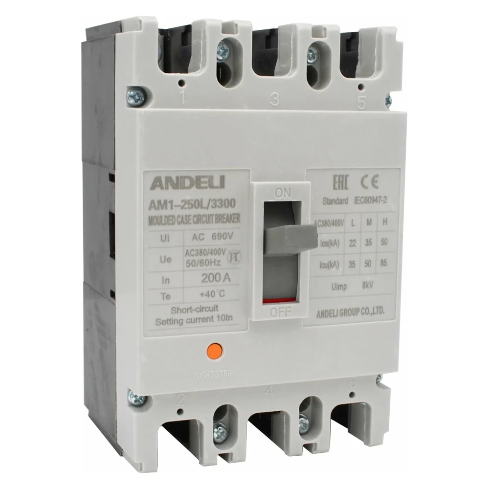 Автоматический выключатель ANDELI AM1-250L ADL06-041