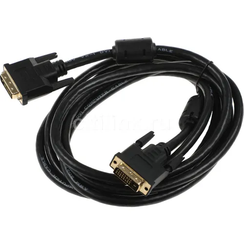 Кабель NingBo DVI-D (m) - DVI-D (m), 3м, ф/фильтр, черный