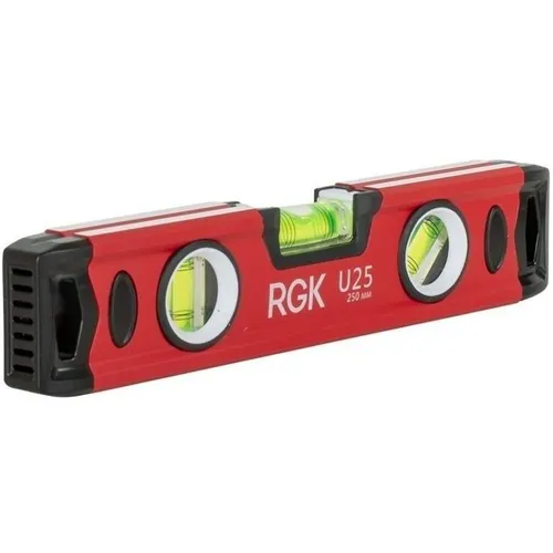 Уровень пузырьковый RGK U25 25см, магнитный, глазков: 3шт [775311]