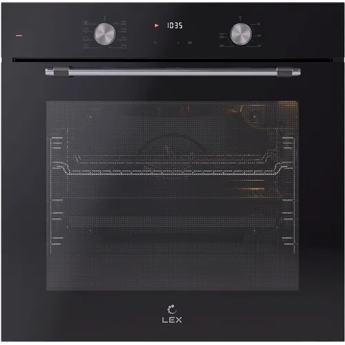 Духовой шкаф электрический LEX EDP 680 BL MAX, 78л, дверца с 2 стеклами, черный
