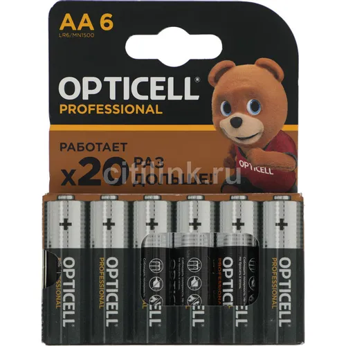 AA Батарейка OPTICELL Professional LR6, 6 шт.