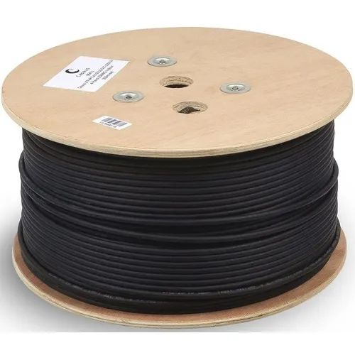 Кабель информационный CABEUS UTP-4P-Cat.5e-SOLID-OUT-PE-UV, кат.5E, 305м, черный