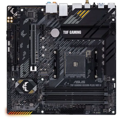 Материнская плата ASUS TUF GAMING B550M-PLUS WIFI II, Socket AM4, AMD B550, mATX, Ret