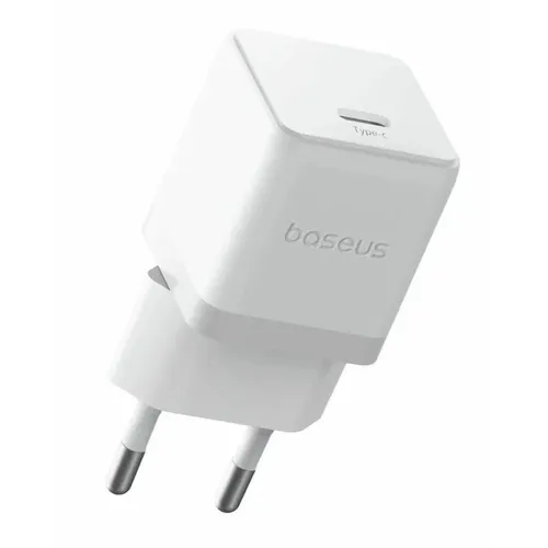 Сетевое зарядное устройство BASEUS Palm, USB-C, USB-C, 20Вт, 3A, белый