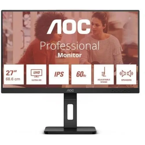 27" Монитор AOC U27E3UF, 3840x2160, IPS, 2хHDMI, 1хDP, черный