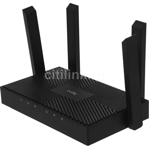 Wi-Fi роутер CUDY WR3000, Wi-Fi 6, AX3000, 2.4/5ГГц, 4 LAN, черный