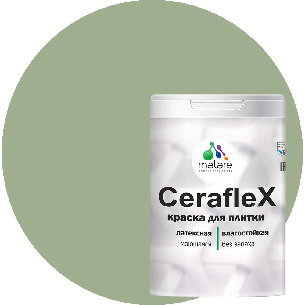 Латексная краска для кафельной и керамической плитки MALARE Ceraflex 2036773355250
