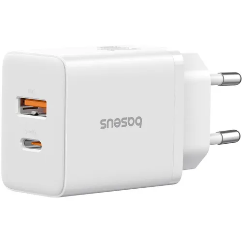 Сетевое зарядное устройство BASEUS Cube, USB-A, USB-C, 20Вт, 3A, белый [p10111403213-00]