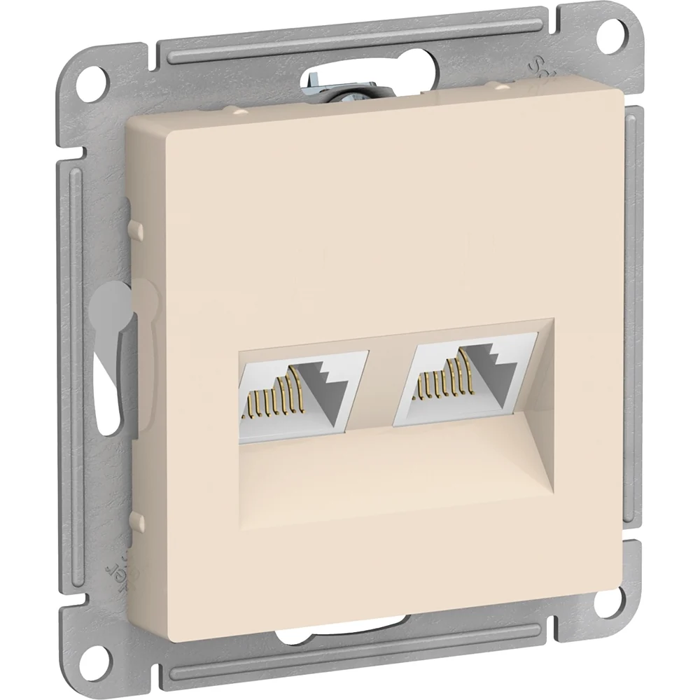 Двухместный механизм компьютерной розетки Systeme Electric AtlasDesign ATN000285
