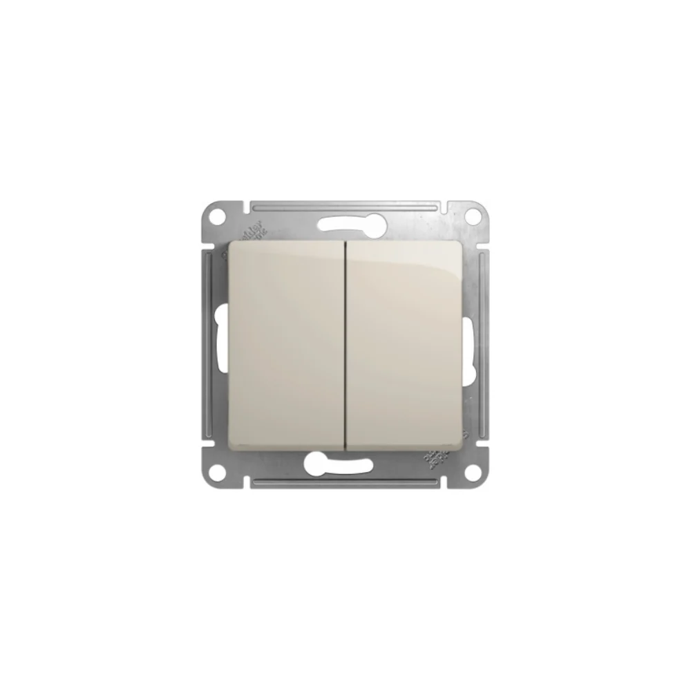 Двухклавишный переключатель Systeme Electric Glossa GSL000965