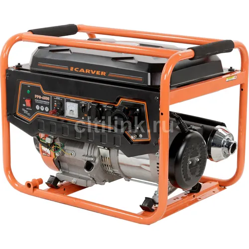 Бензиновый генератор CARVER PPG- 6500, 220/12 В, 5.5кВт [01.020.00018]