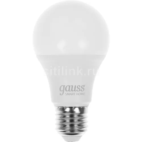 Умная лампа GAUSS Smart Home E27 белая 8.5Вт 806lm Wi-Fi (1шт) [1130112]