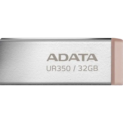 Флешка USB A-Data UR350 32ГБ, USB3.2, серебристый и коричневый [ur350-32g-rsr/bg]