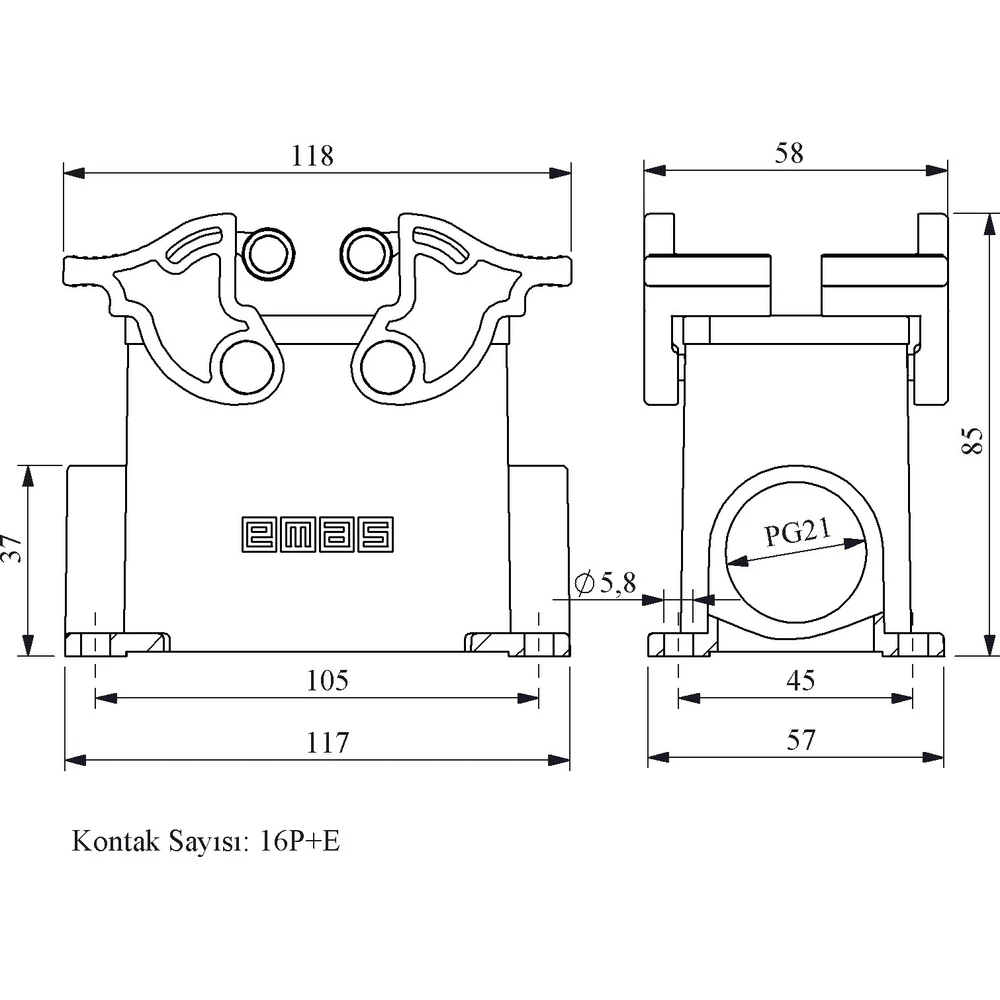 Пустой корпус EMAS EBM16GD24
