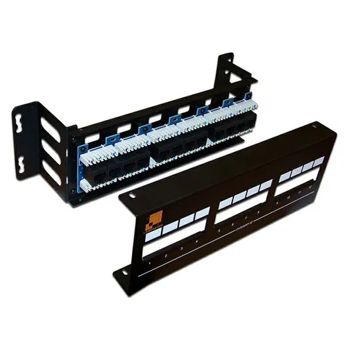 Патч-панель Lanmaster (LAN-PPF12U5E/W) 19" 1U 12xRJ45 кат.5e UTP