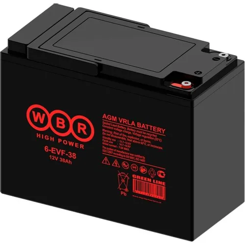 Аккумуляторная батарея WBR 6-EVF-38 для ИБП, 12В, 38Ач [6-evf-38 wbr]