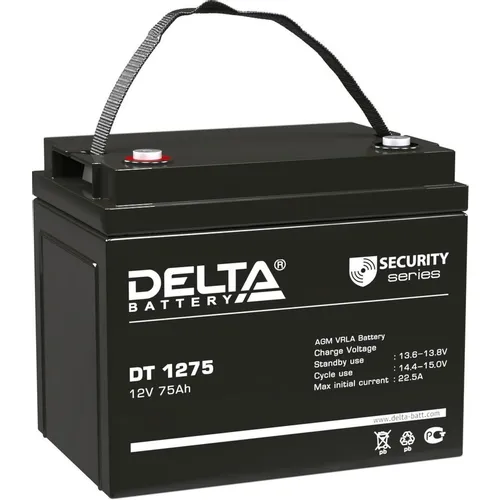 Аккумуляторная батарея Delta DT 1275 для ИБП, 12В, 75Ач
