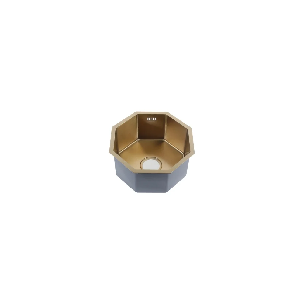 Фигурная врезная мойка MELANA Octavia ProfLine D400G золото