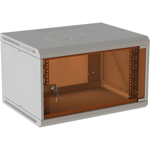 Шкаф коммутационный SUPRLAN ТВЛ-9U-600-450-СР 05-1093 настенный, стеклянная передняя дверь, 9U, 600x500x450 мм