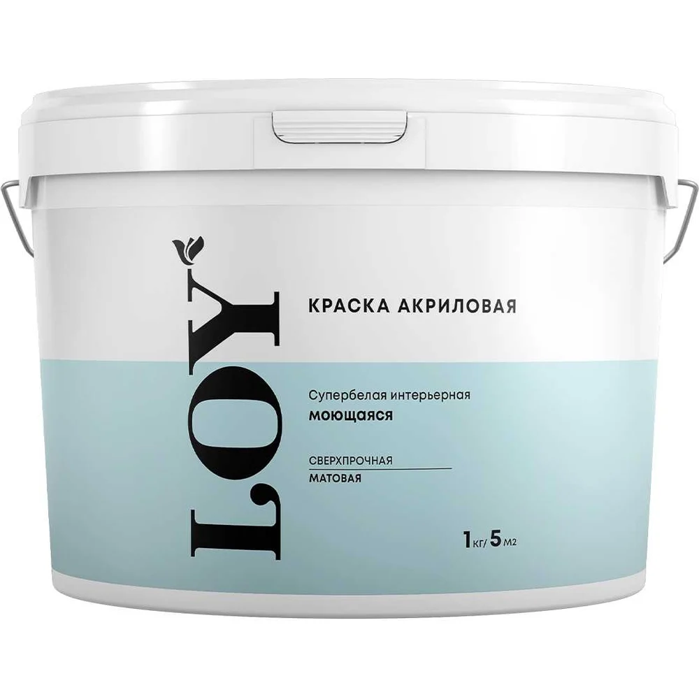 Акриловая супербелая интерьерная краска ABC FARBEN JOY 4300011 3.0 кг 4300011942