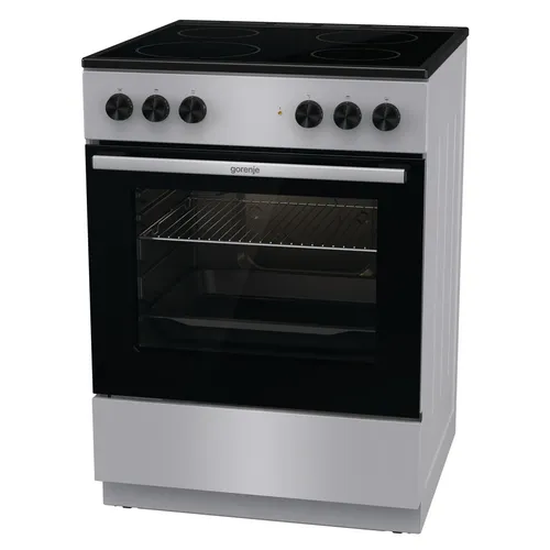 Электрическая плита Gorenje GEC6A11SG, стеклокерамика, без крышки, серый