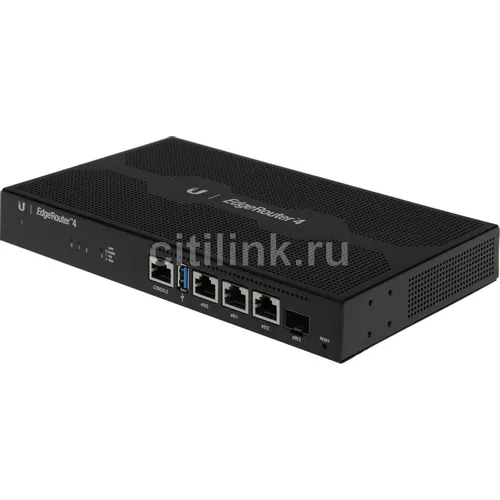 Роутер Ubiquiti ISP ER-4-EU, 3 LAN, 1xUSB, 1xSFP, черный