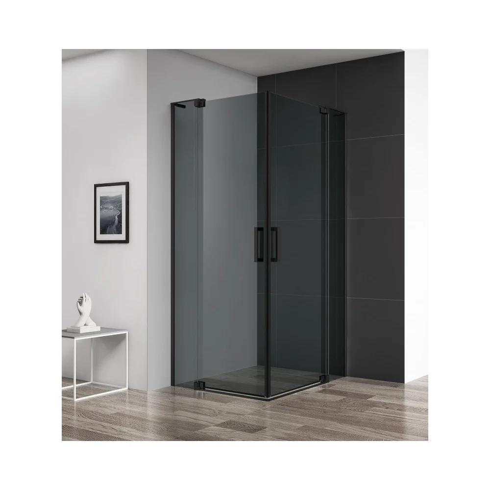 Душевой уголок Cezares SLIDER-A-2-80/90-GRIGIO-NERO