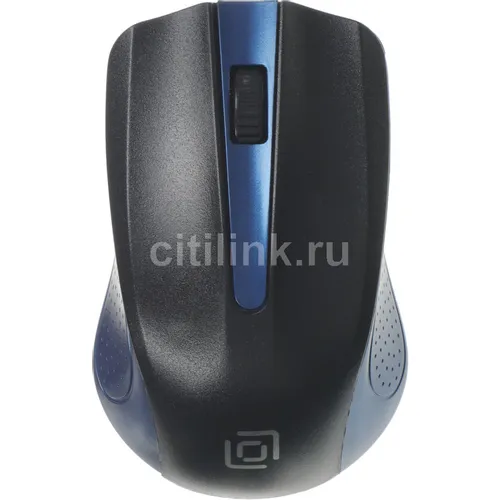 Мышь беспроводная Oklick 485MW, радио, оптическая, USB, 1200dpi, черный и синий [997826]