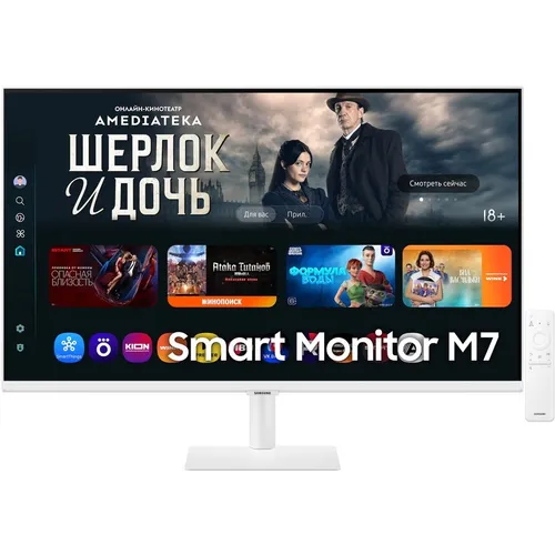 32" Монитор Samsung M7 S32FM703UIXCI, 3840x2160, VA, 2хHDMI, белый [ls32fm703uixci]