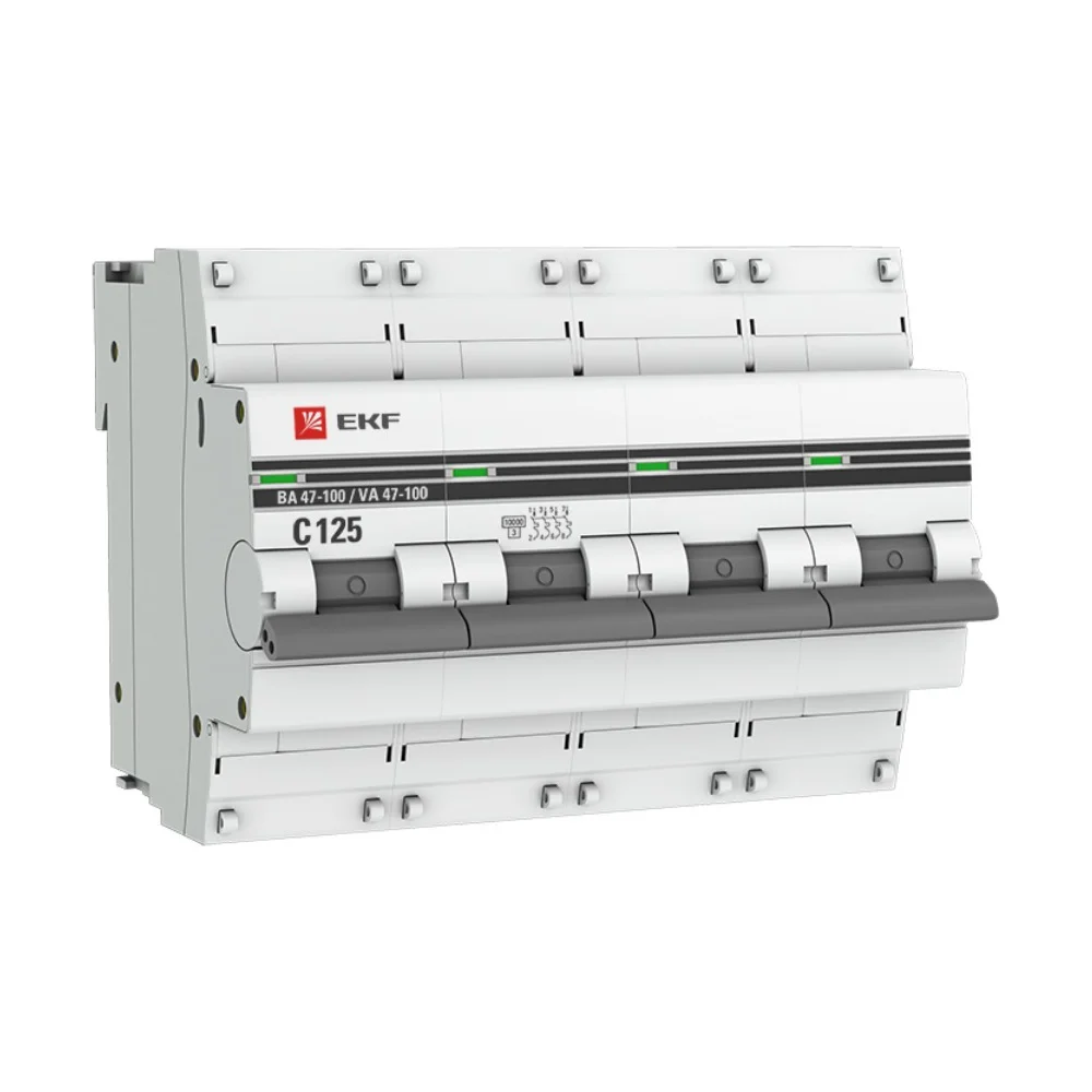 Автоматический выключатель EKF ВА 47-100 PROxima mcb47100-4-125C-pro