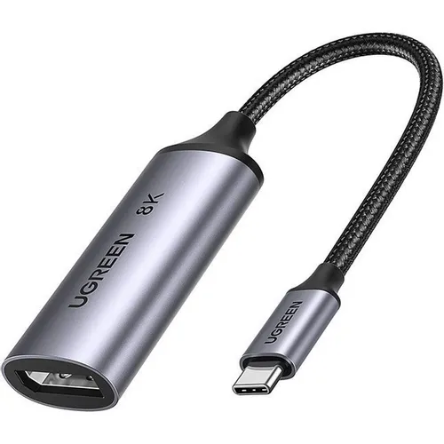 Адаптер аудио-видео UGREEN CM654, USB Type-C (m) - DisplayPort (f), 0.1м, серый [15575]